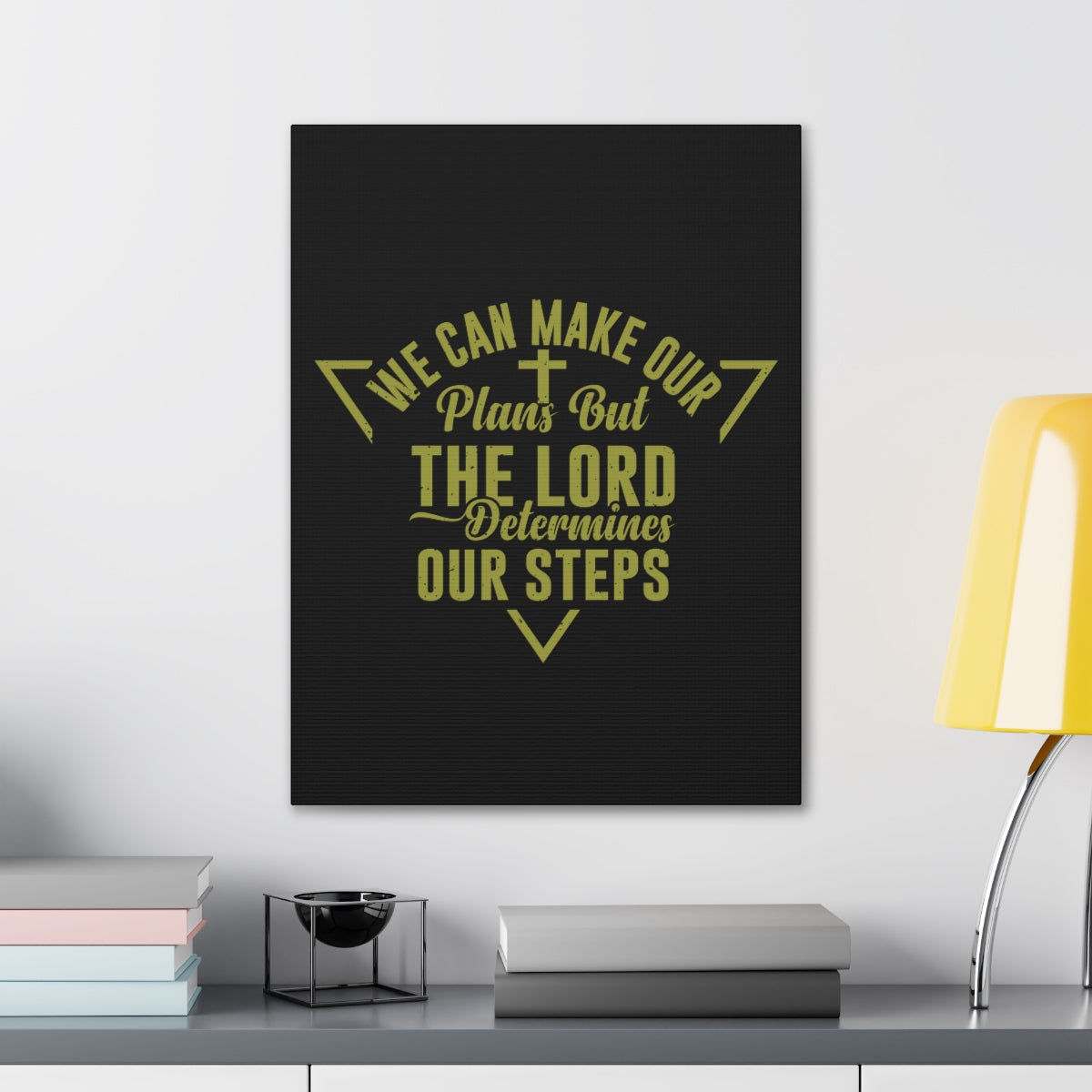 The Lord Determines Psalm 119:105 Christian Wall Art Bible Verse Print Ready to Hang Unframed-Express Your Love Gifts