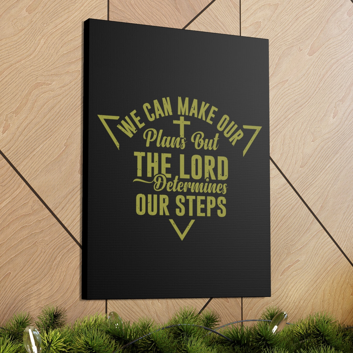 The Lord Determines Psalm 119:105 Christian Wall Art Bible Verse Print Ready to Hang Unframed-Express Your Love Gifts
