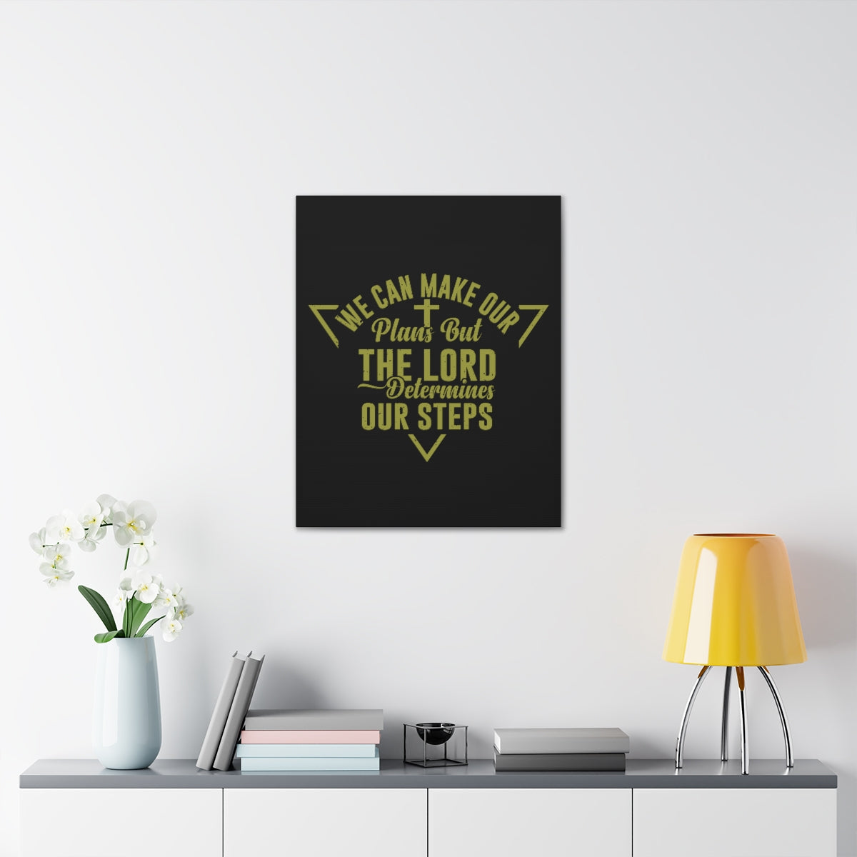 The Lord Determines Psalm 119:105 Christian Wall Art Bible Verse Print Ready to Hang Unframed-Express Your Love Gifts