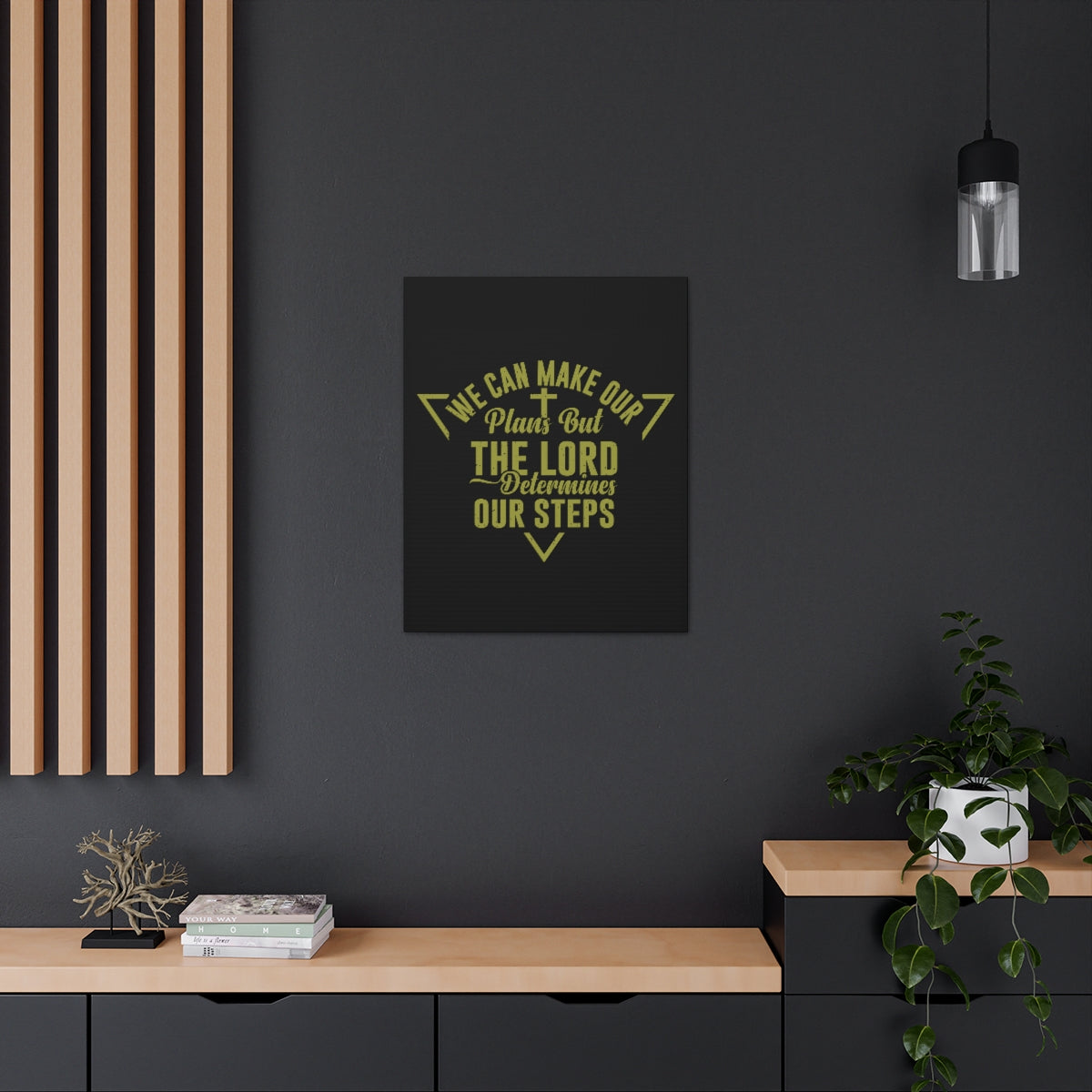 The Lord Determines Psalm 119:105 Christian Wall Art Bible Verse Print Ready to Hang Unframed-Express Your Love Gifts