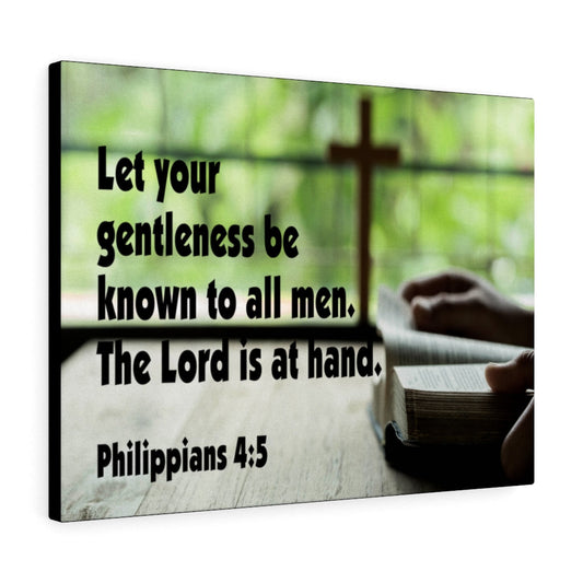 The Lord Is At Hand Philippians 4:5 Bible Verse Canvas Christian Wall Art Ready to Hang Unframed-Express Your Love Gifts