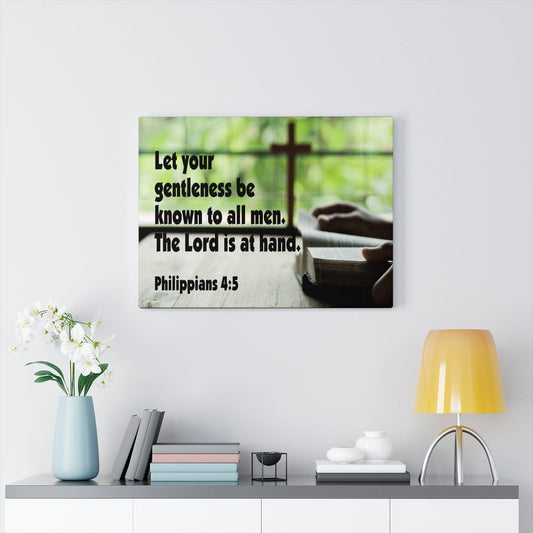 Scripture Walls The Lord Is At Hand Philippians 4:5 Bible Verse Canvas Christian Wall Art Ready to Hang Unframed-Express Your Love Gifts
