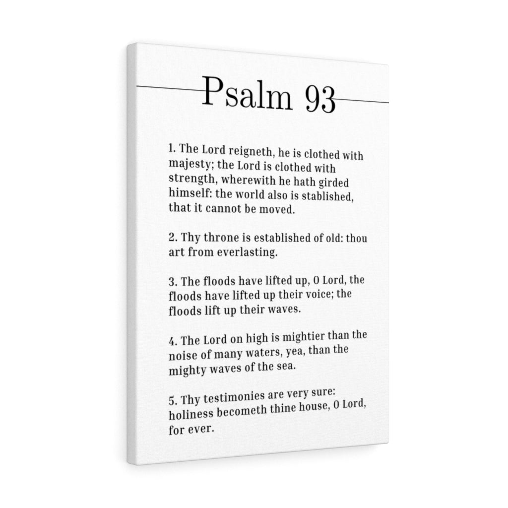 The Lord Is Clothed With Strength Psalm 93 Bible Verse Canvas Christian Wall Art Ready to Hang Unframed-Express Your Love Gifts