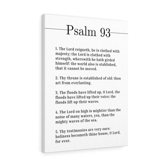 The Lord Is Clothed With Strength Psalm 93 Bible Verse Canvas Christian Wall Art Ready to Hang Unframed-Express Your Love Gifts