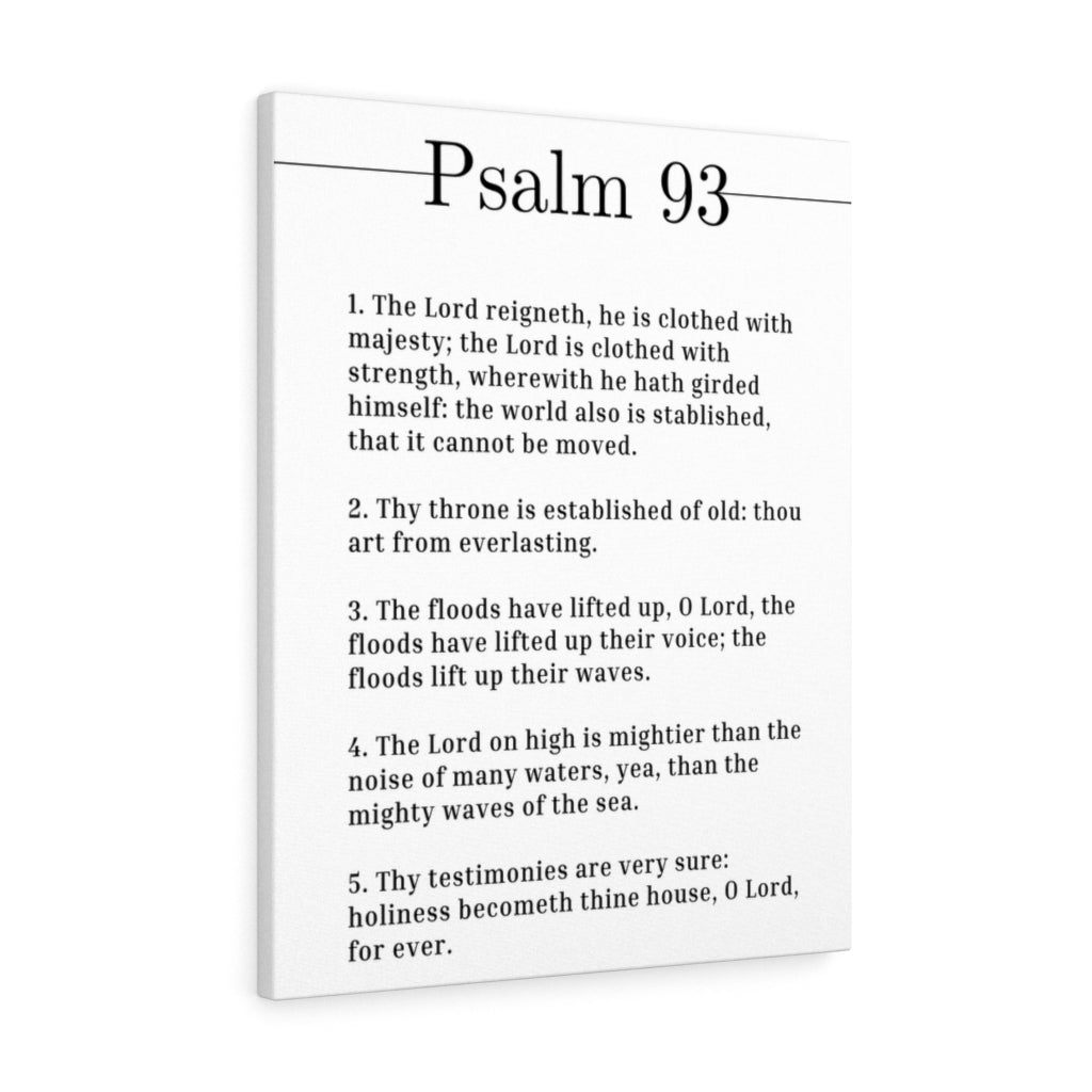 The Lord Is Clothed With Strength Psalm 93 Bible Verse Canvas Christian Wall Art Ready to Hang Unframed-Express Your Love Gifts