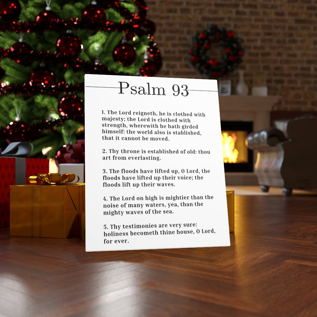 The Lord Is Clothed With Strength Psalm 93 Bible Verse Canvas Christian Wall Art Ready to Hang Unframed-Express Your Love Gifts