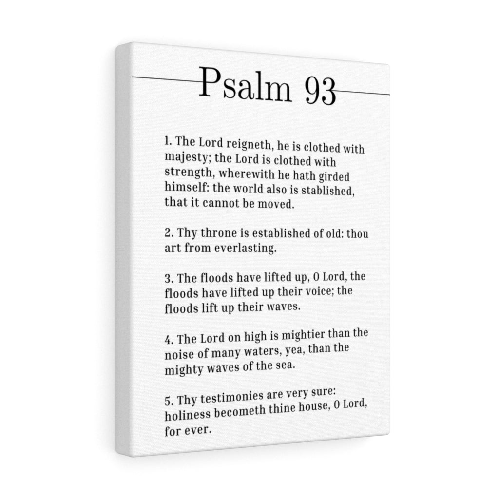 The Lord Is Clothed With Strength Psalm 93 Bible Verse Canvas Christian Wall Art Ready to Hang Unframed-Express Your Love Gifts