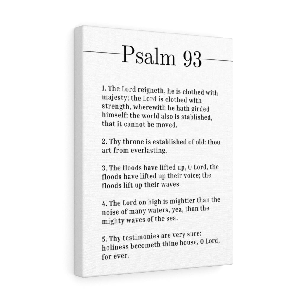 The Lord Is Clothed With Strength Psalm 93 Bible Verse Canvas Christian Wall Art Ready to Hang Unframed-Express Your Love Gifts