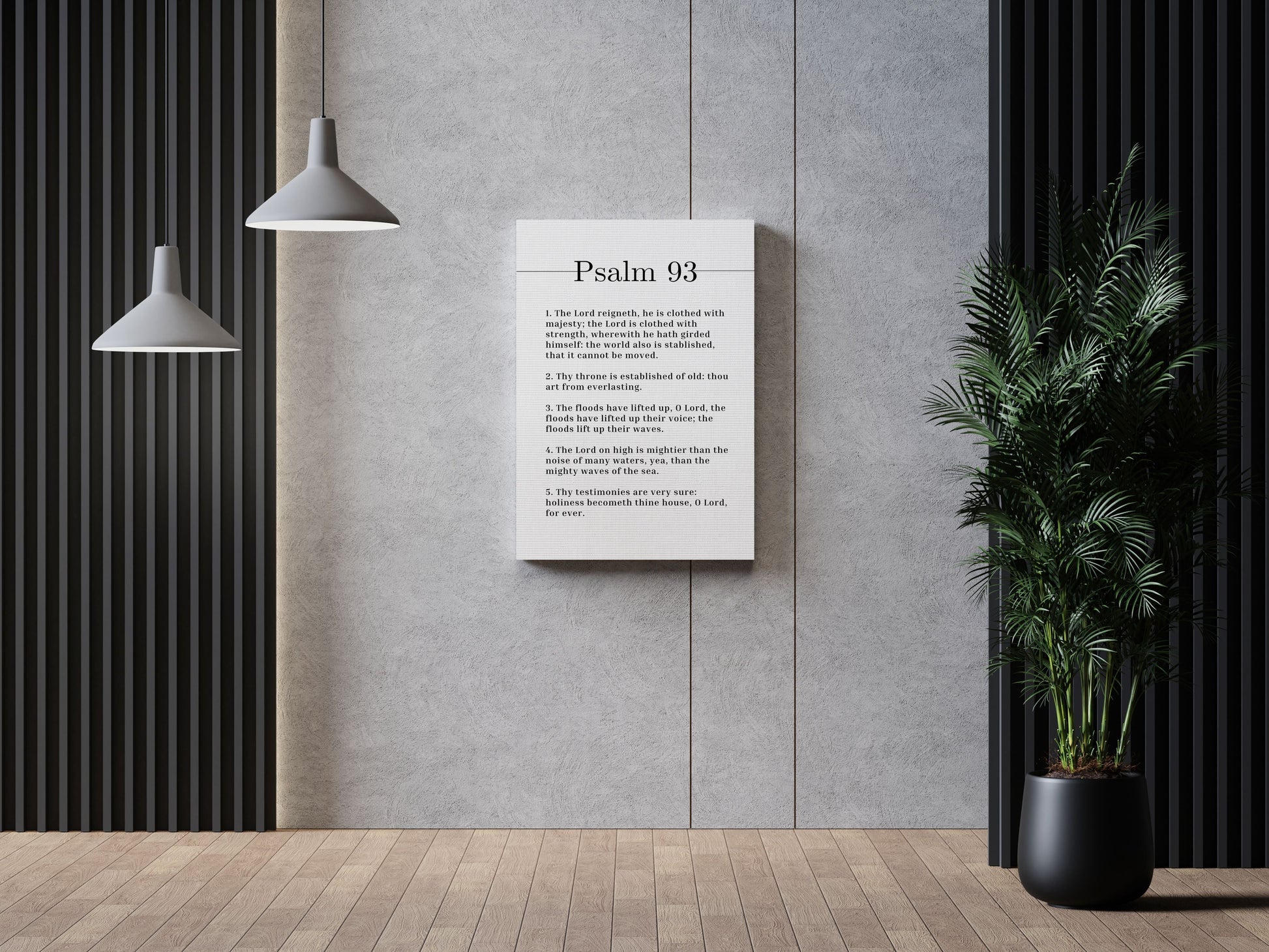 The Lord Is Clothed With Strength Psalm 93 Bible Verse Canvas Christian Wall Art Ready to Hang Unframed-Express Your Love Gifts