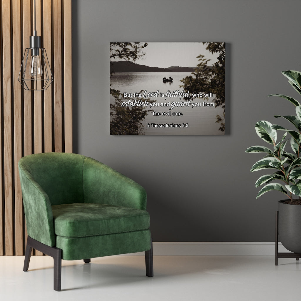 Scripture Walls The lord is Faithful 2 Thessalonians 3:3 Wall Art Christian Home Decor Unframed-Express Your Love Gifts