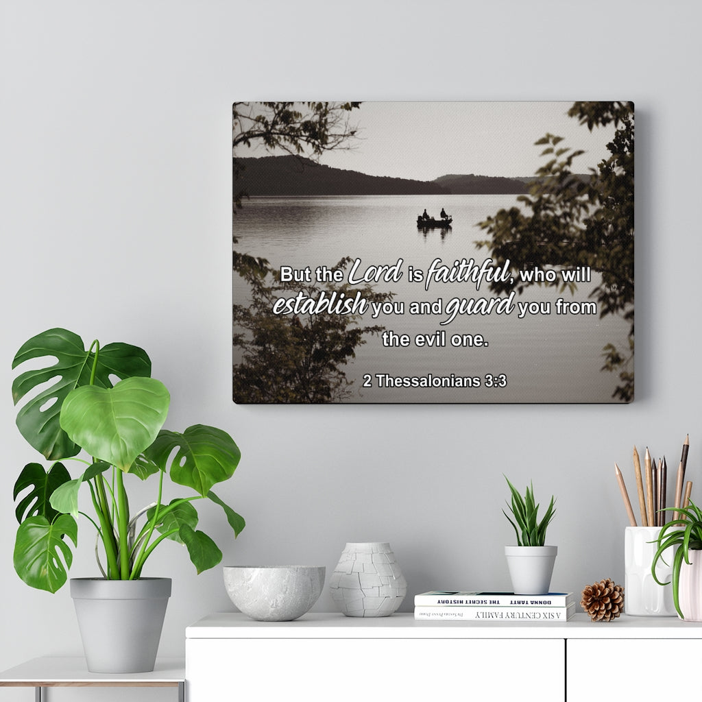 Scripture Walls The lord is Faithful 2 Thessalonians 3:3 Wall Art Christian Home Decor Unframed-Express Your Love Gifts