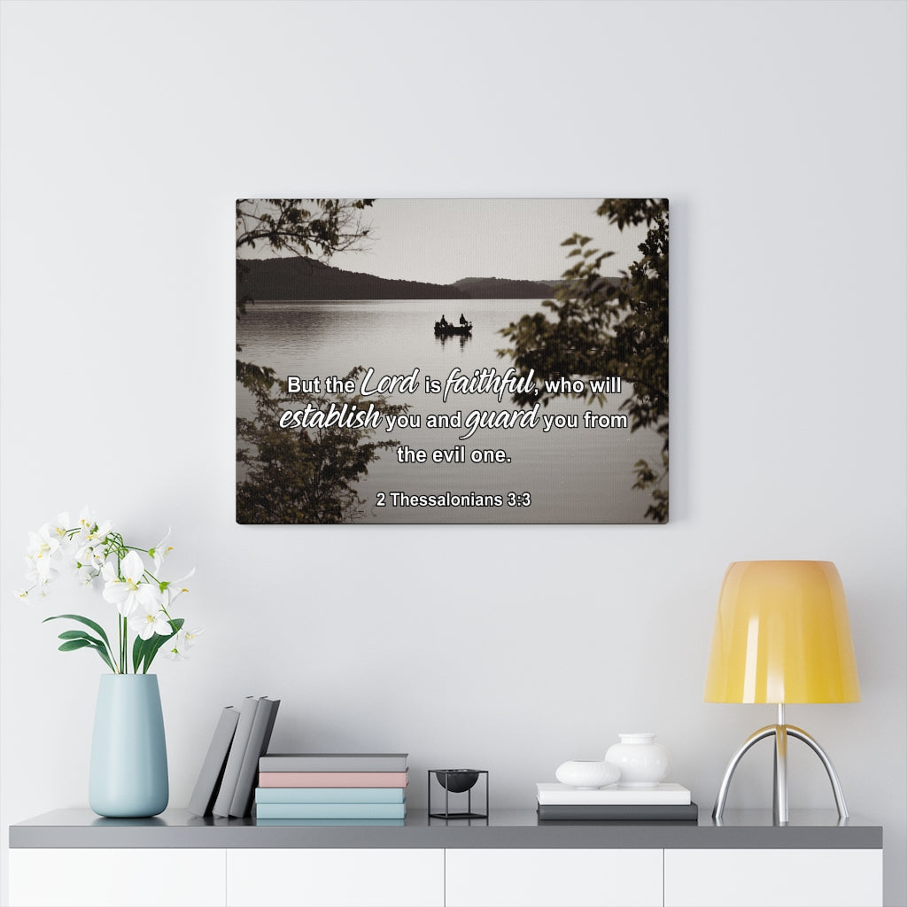 Scripture Walls The lord is Faithful 2 Thessalonians 3:3 Wall Art Christian Home Decor Unframed-Express Your Love Gifts
