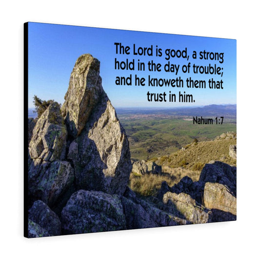 The Lord is Good Nahum 1:7 Wall Art Christian Home Decor Unframed-Express Your Love Gifts