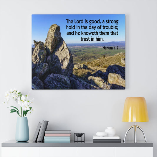 Scripture Walls The Lord is Good Nahum 1:7 Wall Art Christian Home Decor Unframed-Express Your Love Gifts
