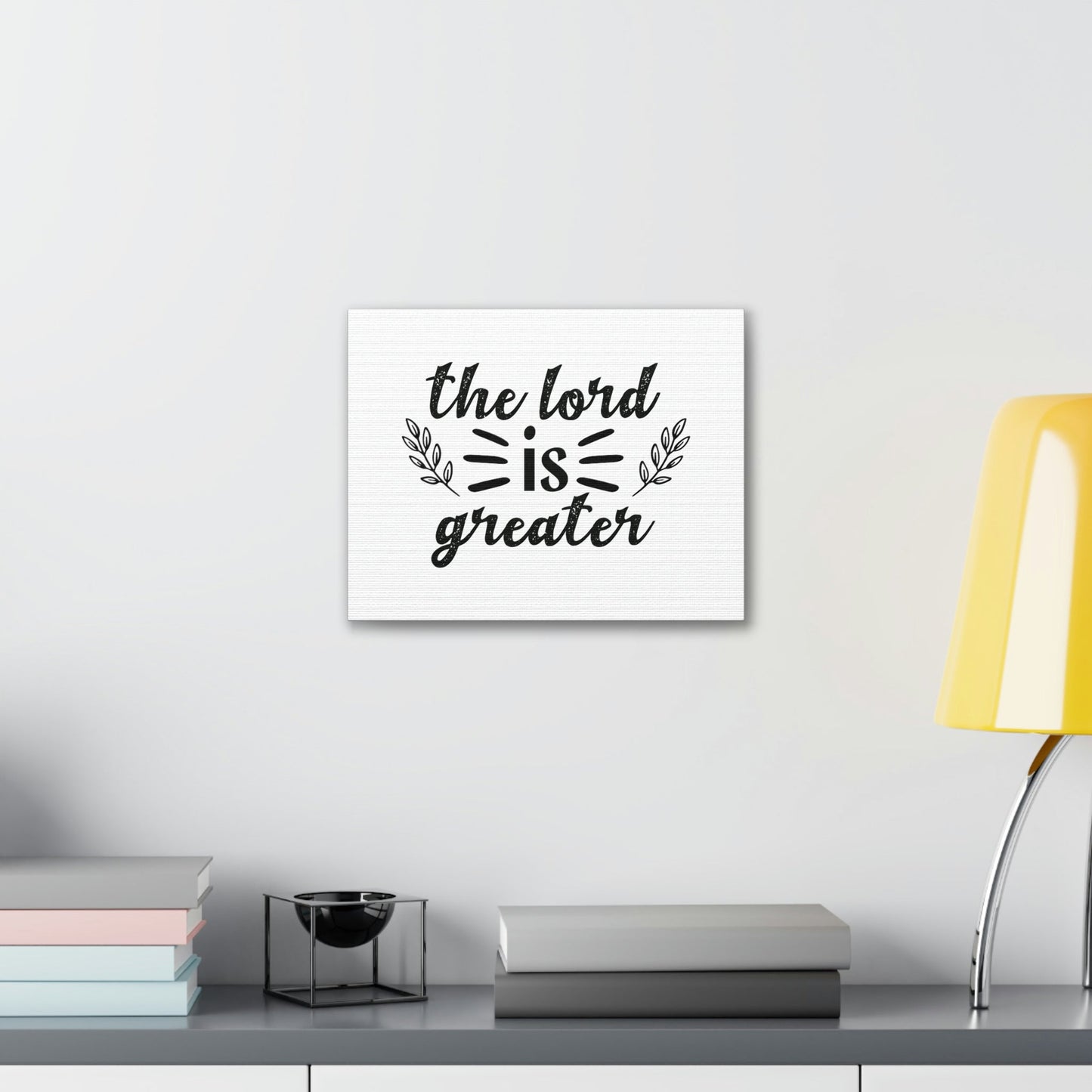 The Lord Is Greater 1 John 1:5 Christian Wall Art Bible Verse Print Ready to Hang Unframed-Express Your Love Gifts
