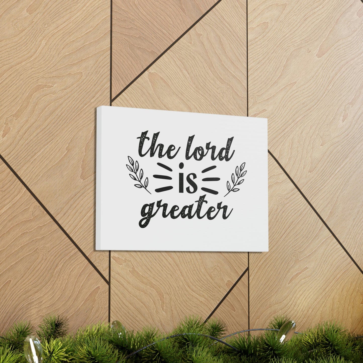The Lord Is Greater 1 John 1:5 Christian Wall Art Bible Verse Print Ready to Hang Unframed-Express Your Love Gifts