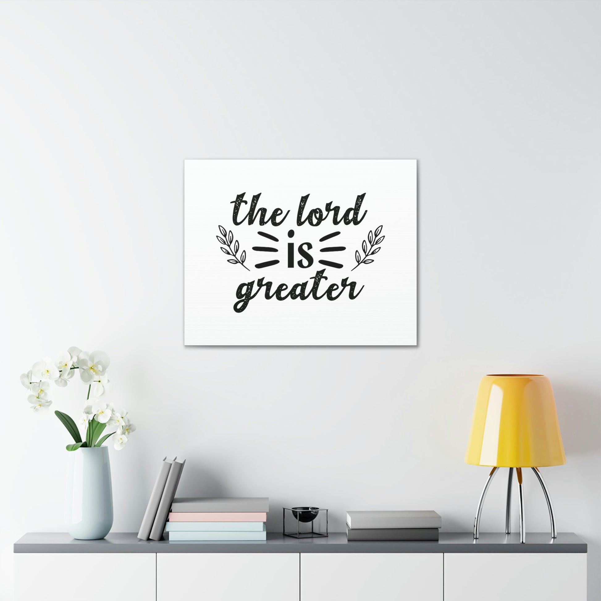 The Lord Is Greater 1 John 1:5 Christian Wall Art Bible Verse Print Ready to Hang Unframed-Express Your Love Gifts