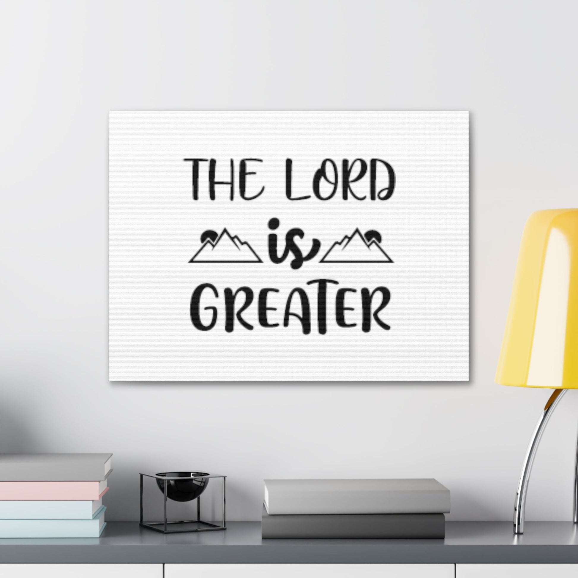 The Lord Is Greater Psalm 96:4 Christian Wall Art Bible Verse Print Ready to Hang Unframed-Express Your Love Gifts