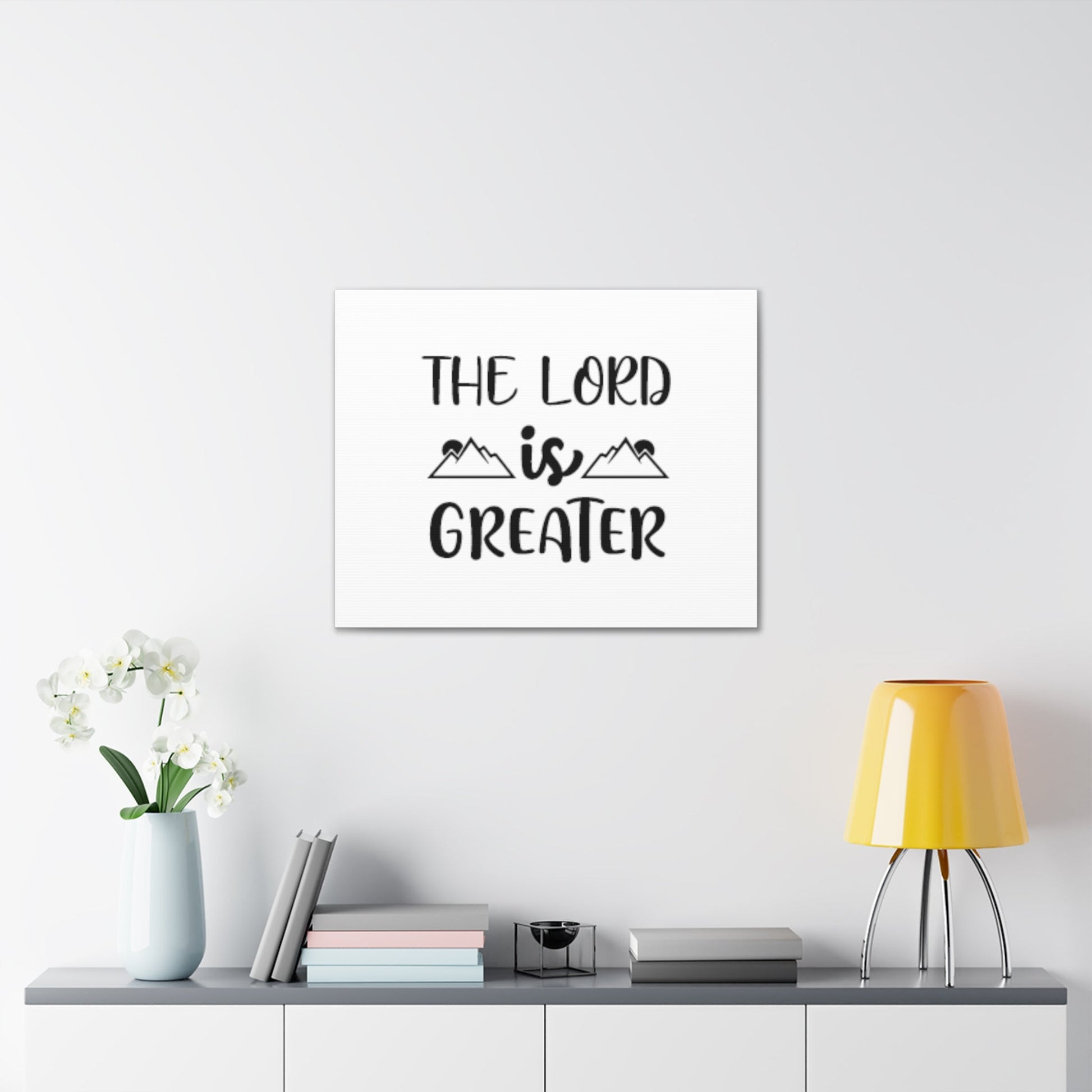 The Lord Is Greater Psalm 96:4 Christian Wall Art Bible Verse Print Ready to Hang Unframed-Express Your Love Gifts