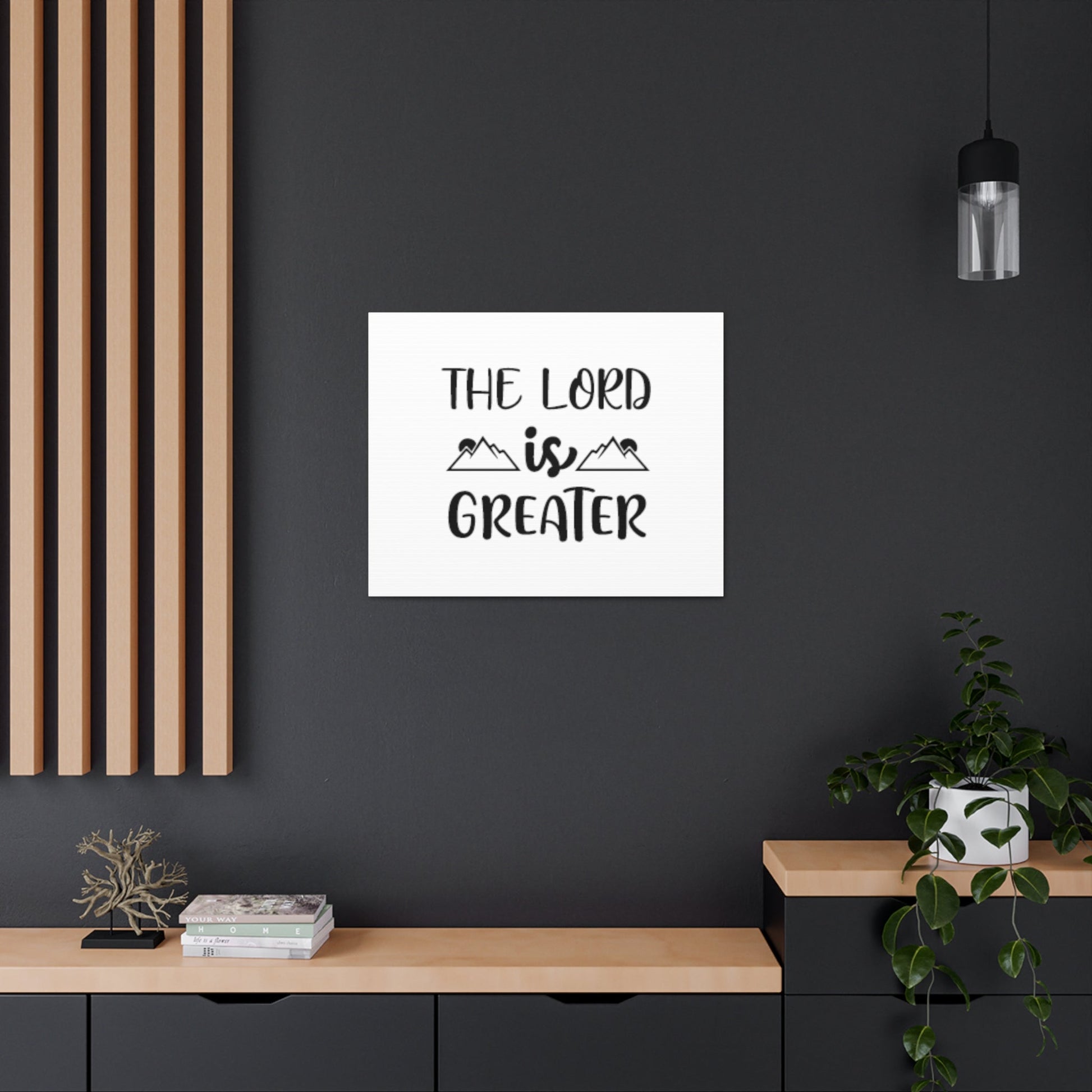 The Lord Is Greater Psalm 96:4 Christian Wall Art Bible Verse Print Ready to Hang Unframed-Express Your Love Gifts