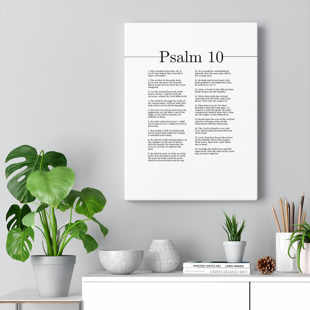 The Lord Is King Forever And Ever Psalm 10 Bible Verse Canvas Christian Wall Art Ready to Hang Unframed-Express Your Love Gifts