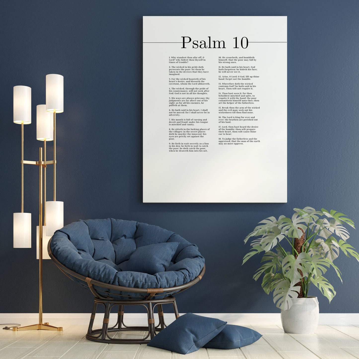 The Lord Is King Forever And Ever Psalm 10 Bible Verse Canvas Christian Wall Art Ready to Hang Unframed-Express Your Love Gifts