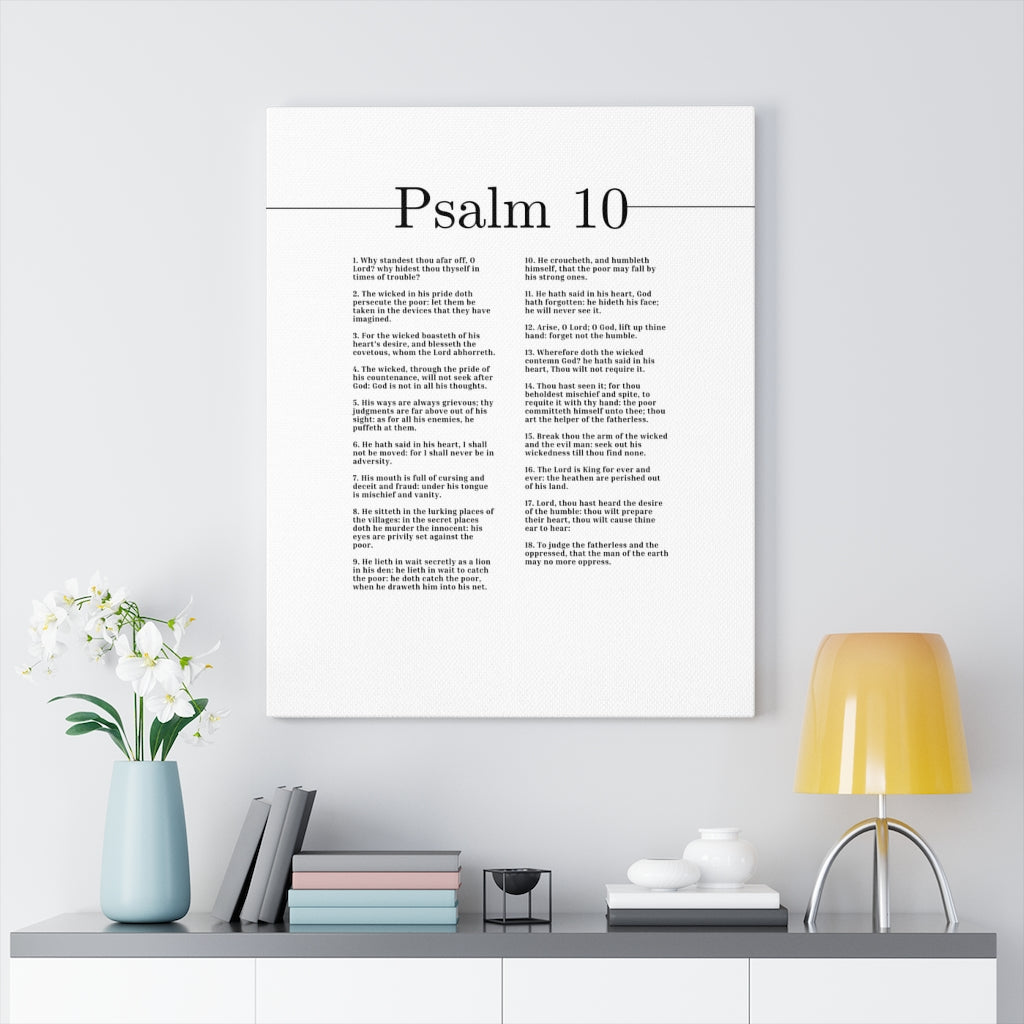 The Lord Is King Forever And Ever Psalm 10 Bible Verse Canvas Christian Wall Art Ready to Hang Unframed-Express Your Love Gifts