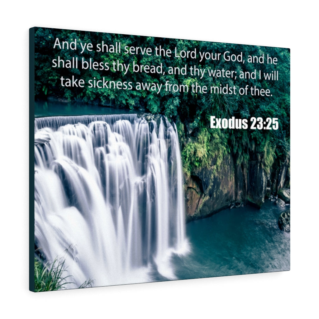 The Lord is Merciful and Gracious Exodus 23:25 Bible Verse Canvas Christian Wall Art Ready to Hang Unframed-Express Your Love Gifts