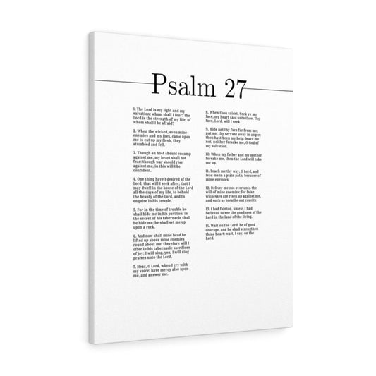 The Lord Is My Light And My Salvation Psalm 27 Bible Verse Canvas Christian Wall Art Ready to Hang Unframed-Express Your Love Gifts