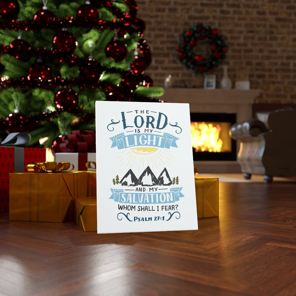The Lord Is My Light Psalm 27:1 Bible Verse Canvas Christian Wall Art Ready to Hang Unframed-Express Your Love Gifts