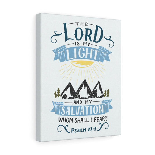 The Lord Is My Light Psalm 27:1 Bible Verse Canvas Christian Wall Art Ready to Hang Unframed-Express Your Love Gifts