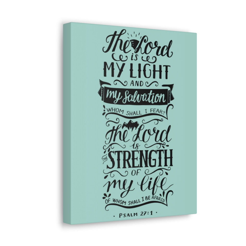 The Lord Is My Light Psalm 27 :1 Christian Wall Art Bible Verse Print Ready To Hang Unframed-Express Your Love Gifts