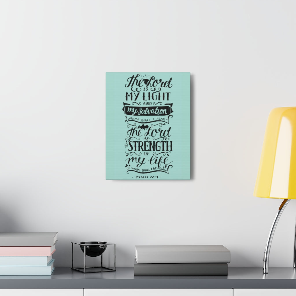 The Lord Is My Light Psalm 27 :1 Christian Wall Art Bible Verse Print Ready To Hang Unframed-Express Your Love Gifts