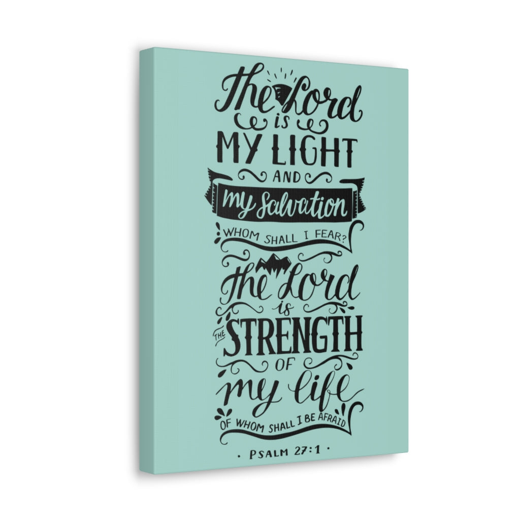 The Lord Is My Light Psalm 27 :1 Christian Wall Art Bible Verse Print Ready To Hang Unframed-Express Your Love Gifts