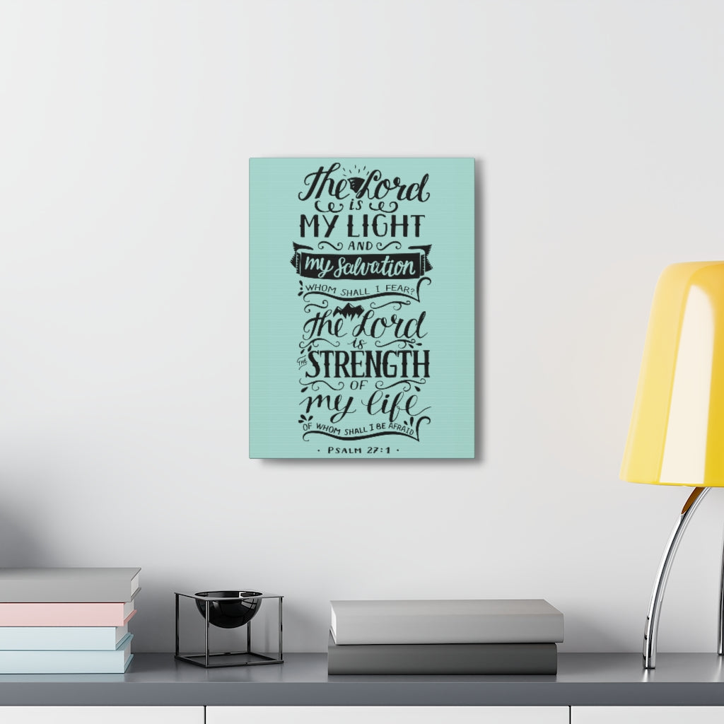 The Lord Is My Light Psalm 27 :1 Christian Wall Art Bible Verse Print Ready To Hang Unframed-Express Your Love Gifts
