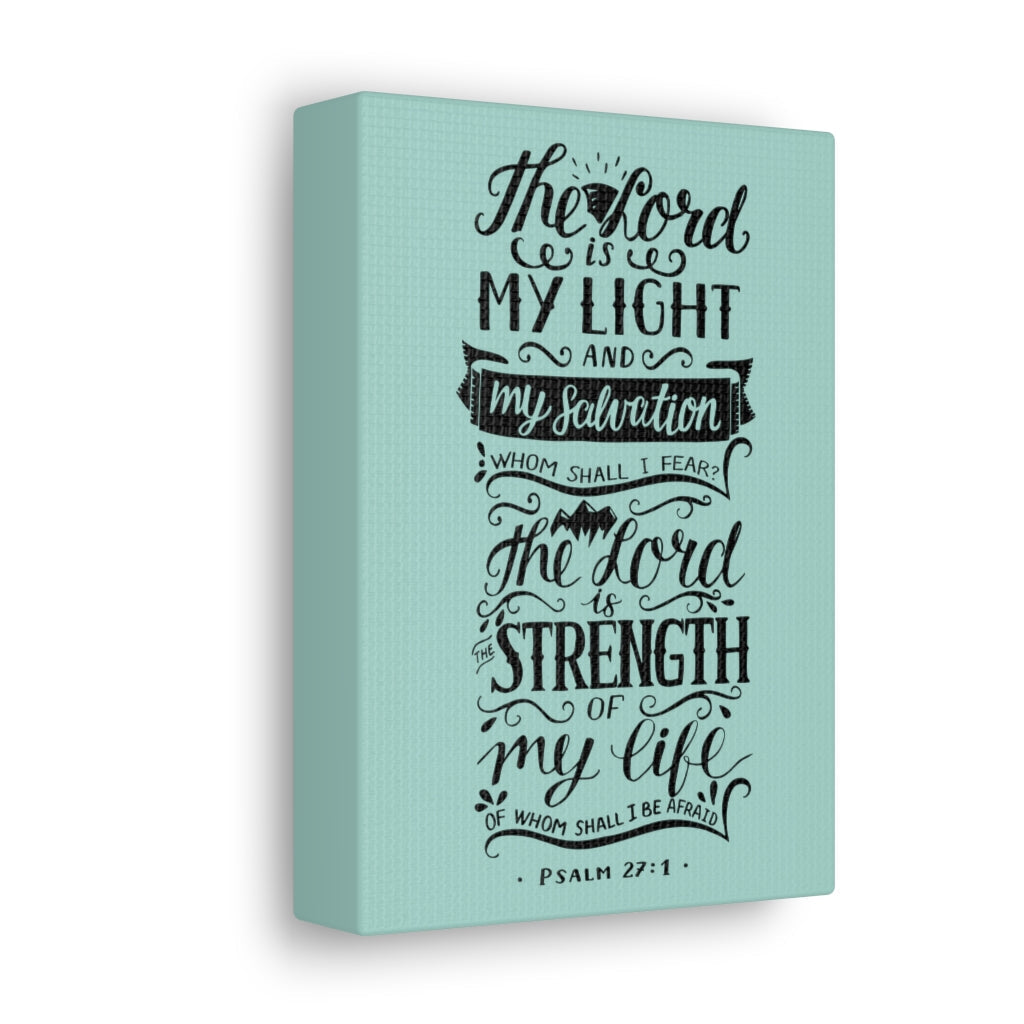 The Lord Is My Light Psalm 27 :1 Christian Wall Art Bible Verse Print Ready To Hang Unframed-Express Your Love Gifts