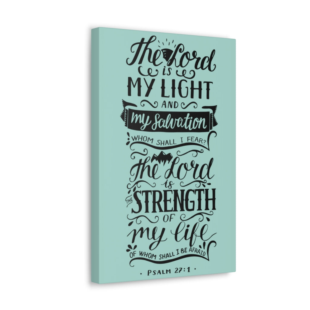 The Lord Is My Light Psalm 27 :1 Christian Wall Art Bible Verse Print Ready To Hang Unframed-Express Your Love Gifts