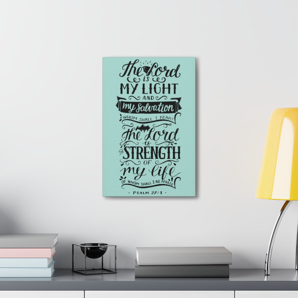 The Lord Is My Light Psalm 27 :1 Christian Wall Art Bible Verse Print Ready To Hang Unframed-Express Your Love Gifts