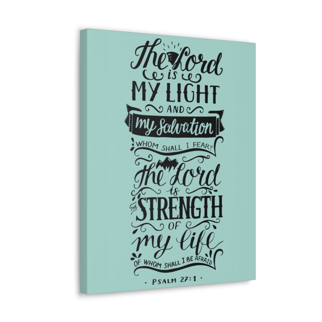The Lord Is My Light Psalm 27 :1 Christian Wall Art Bible Verse Print Ready To Hang Unframed-Express Your Love Gifts