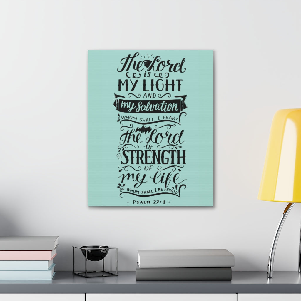 The Lord Is My Light Psalm 27 :1 Christian Wall Art Bible Verse Print Ready To Hang Unframed-Express Your Love Gifts