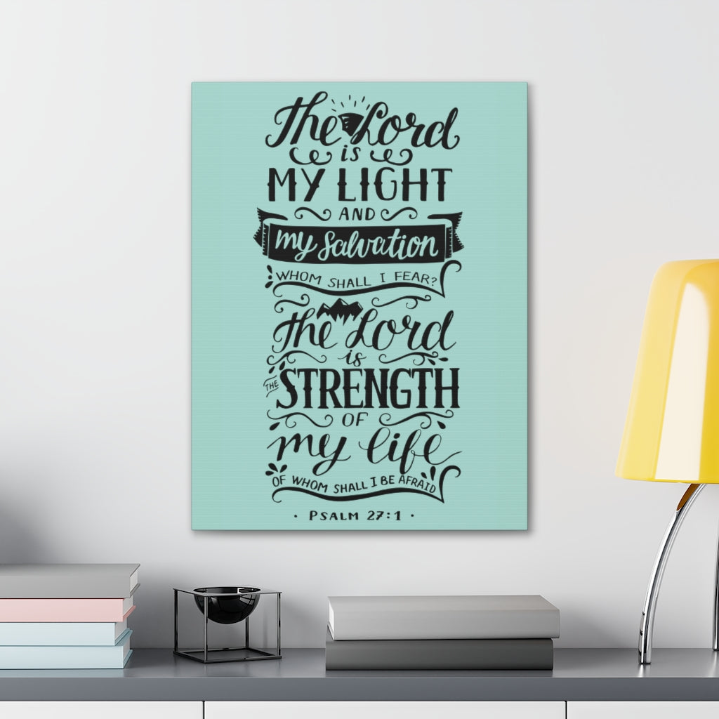 The Lord Is My Light Psalm 27 :1 Christian Wall Art Bible Verse Print Ready To Hang Unframed-Express Your Love Gifts