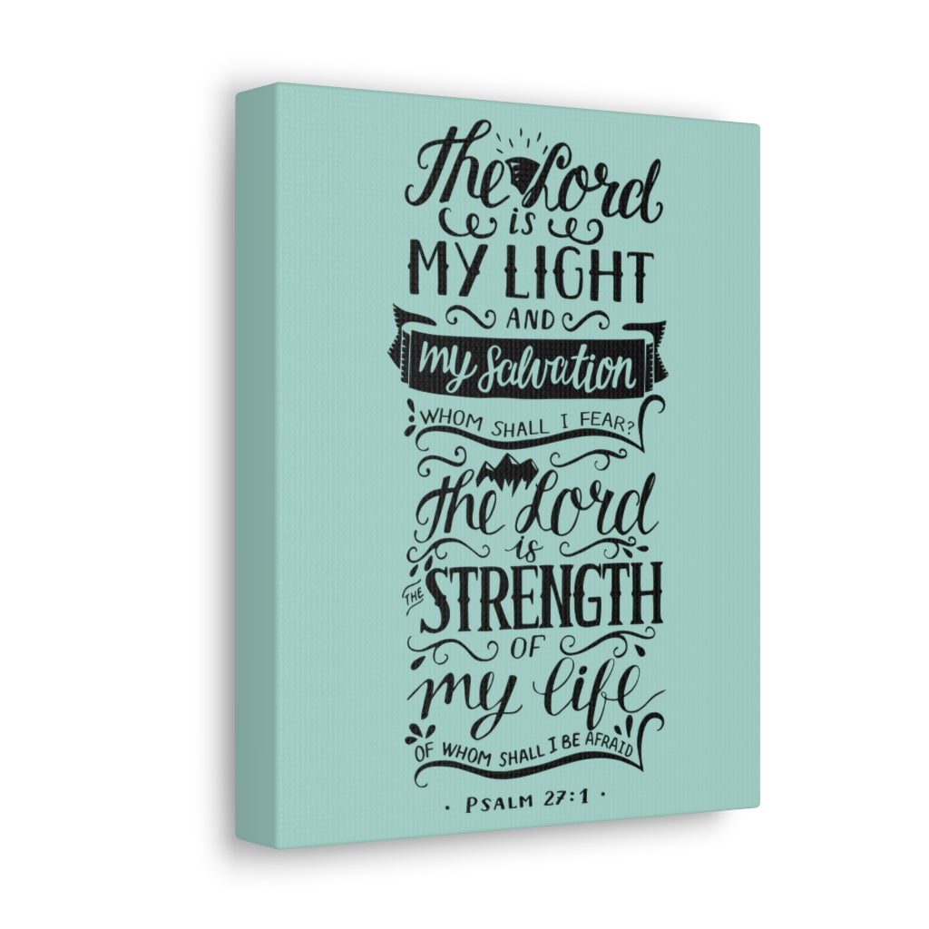 The Lord Is My Light Psalm 27 :1 Christian Wall Art Bible Verse Print Ready To Hang Unframed-Express Your Love Gifts