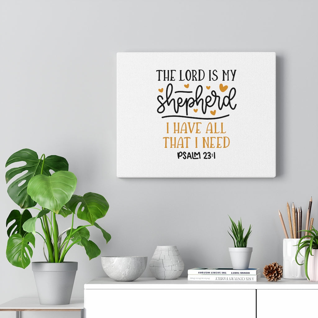 The Lord Is My Shepherd Psalm 23:1 Bible Verse Canvas Christian Wall Art Ready to Hang Unframed-Express Your Love Gifts