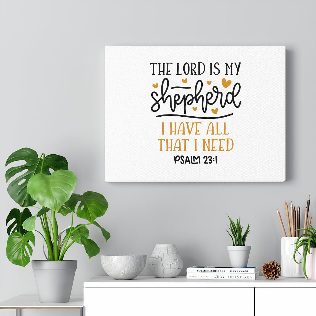 The Lord Is My Shepherd Psalm 23:1 Bible Verse Canvas Christian Wall Art Ready to Hang Unframed-Express Your Love Gifts