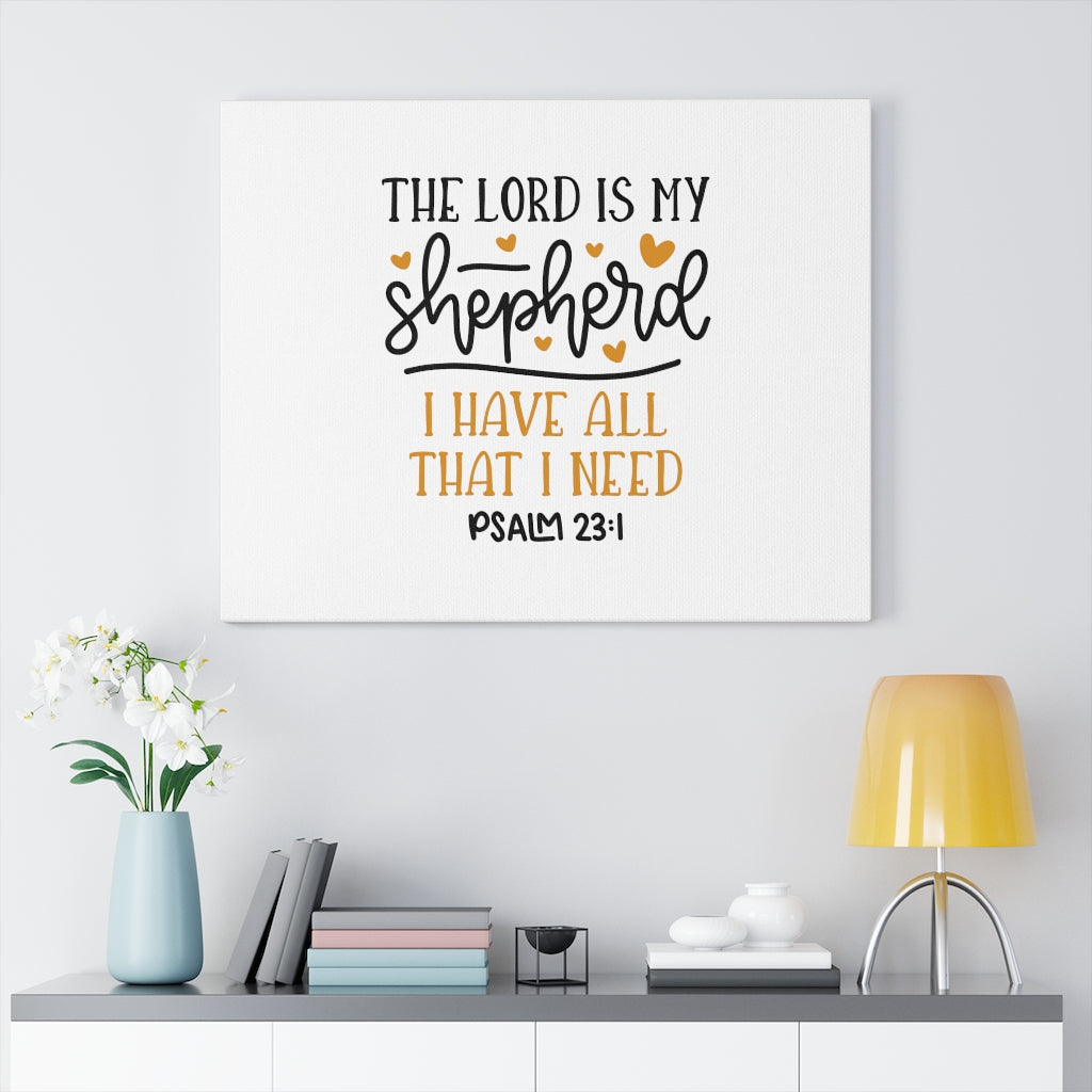 The Lord Is My Shepherd Psalm 23:1 Bible Verse Canvas Christian Wall Art Ready to Hang Unframed-Express Your Love Gifts