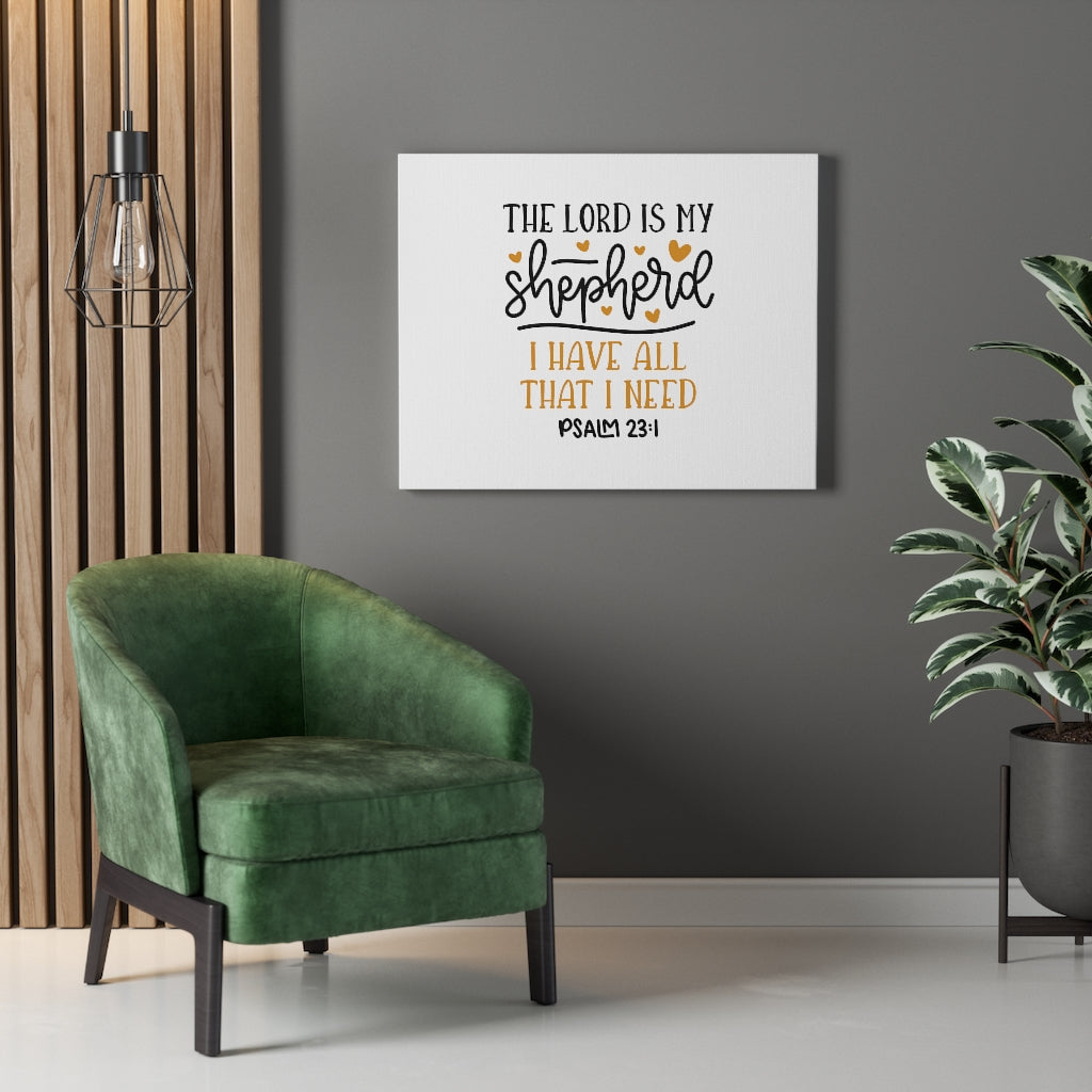 The Lord Is My Shepherd Psalm 23:1 Bible Verse Canvas Christian Wall Art Ready to Hang Unframed-Express Your Love Gifts