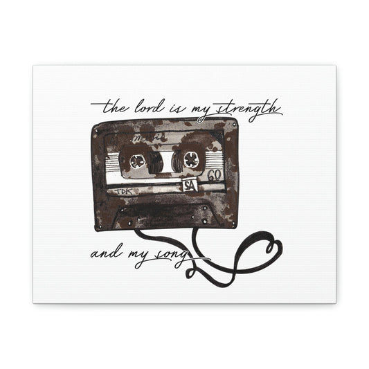 The Lord Is My Strength And My Song Exodus 15:2 Christian Wall Art Bible Verse Print Ready to Hang Unframed-Express Your Love Gifts