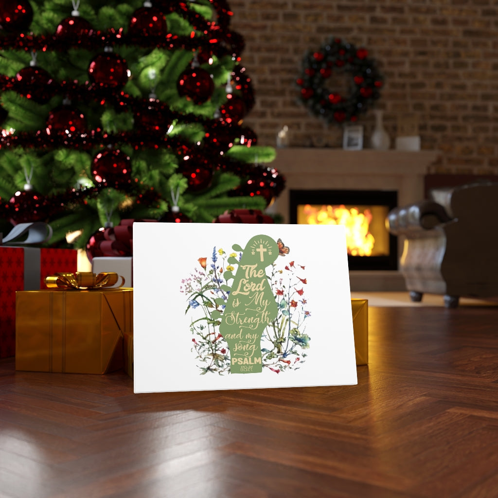 The Lord Is My Strength Psalm 118:14 Bible Verse Canvas Christian Wall Art Ready to Hang Unframed-Express Your Love Gifts