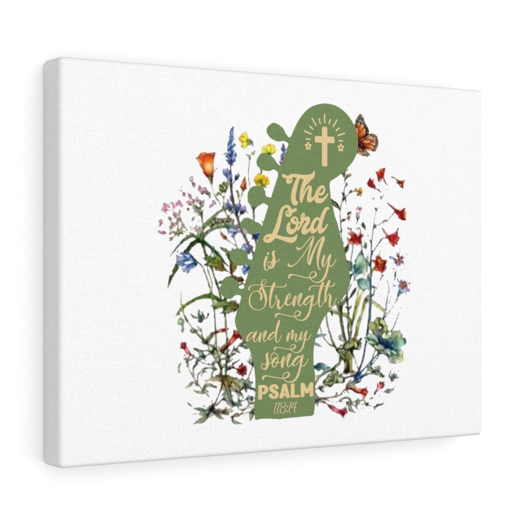 The Lord Is My Strength Psalm 118:14 Bible Verse Canvas Christian Wall Art Ready to Hang Unframed-Express Your Love Gifts