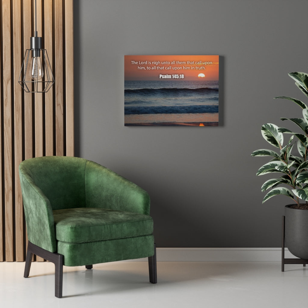 Scripture Walls The Lord is Nigh Psalm 145:18 Christian Home Decor Bible Art Unframed-Express Your Love Gifts